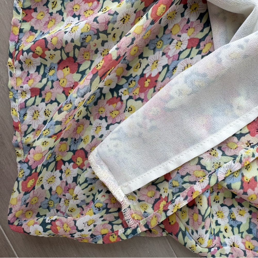 MELLODAY Multicolor Floral Ruffle Top - Picture 5 of 14
